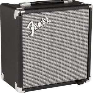 Fender Rumble 15, Amplificador de Bajo, 15W, Adecuado para Bajo Eléctrico, Amplificador Compacto de Práctica, Negro/Plateado